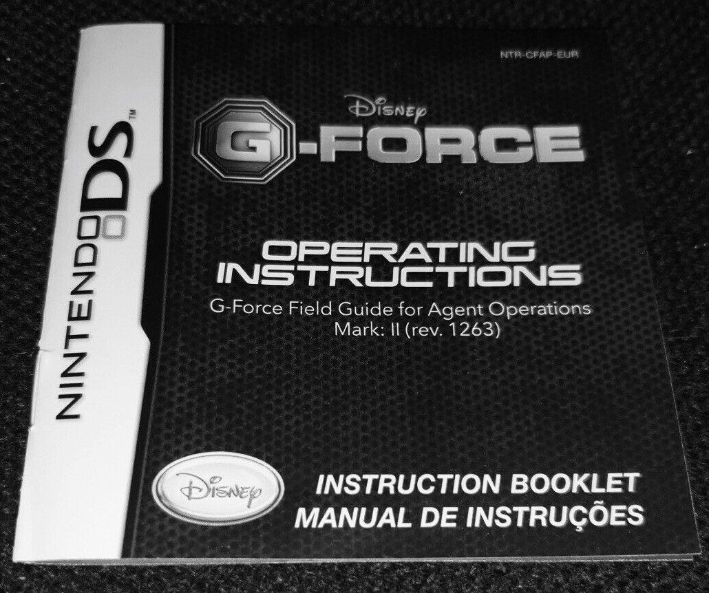 NINTENDO DS DISNEY G-FORCE OPERATING INSTRUCTIONS INSTRUCTION BOOKLET
