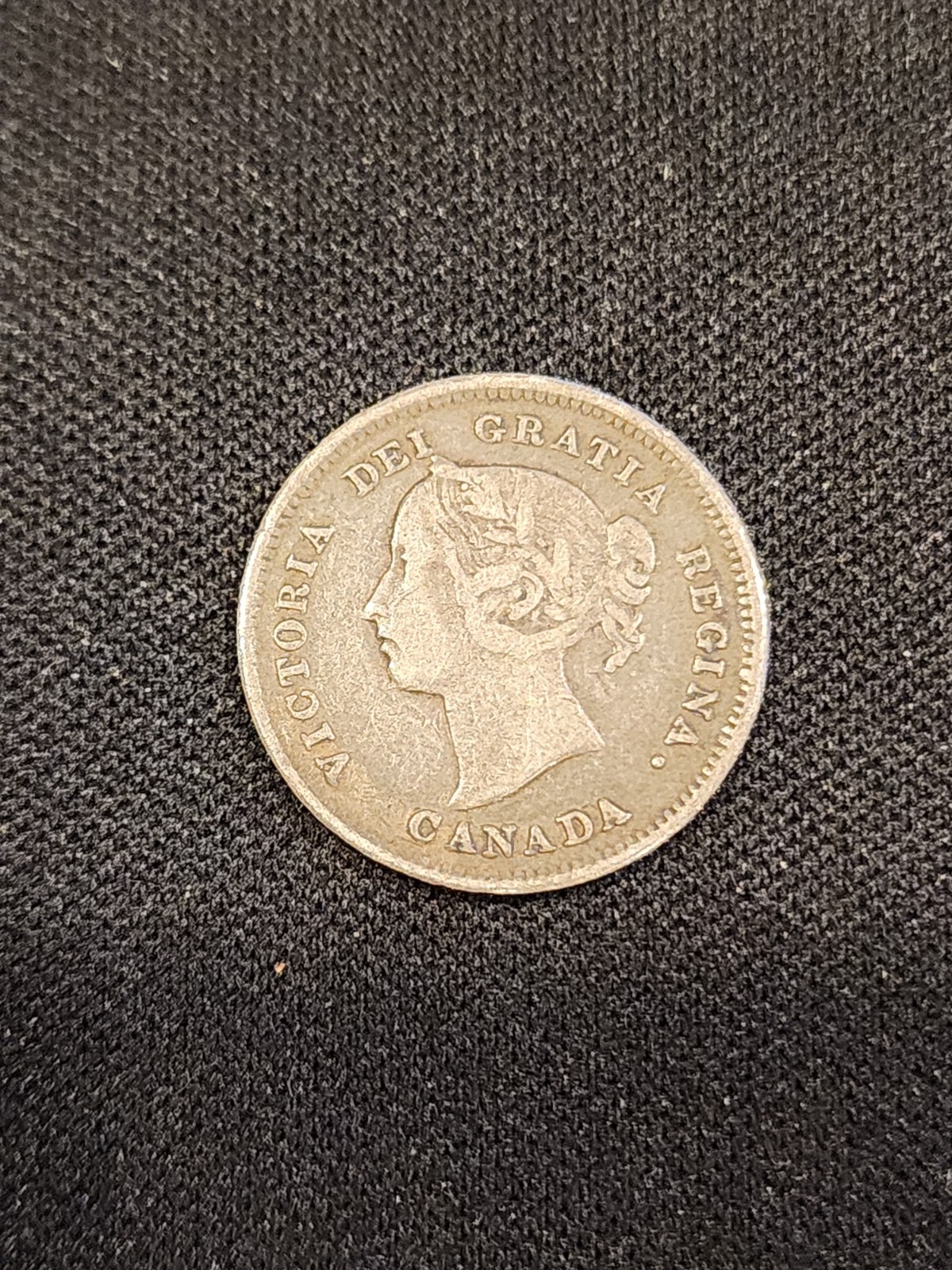 1885 Canada 5 Cents Silver Coin