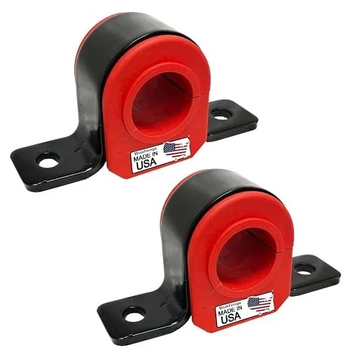 4 PC Front Sway Bar Stabilizer Bracket + CODE RED Bushing Kit FITS Excursion