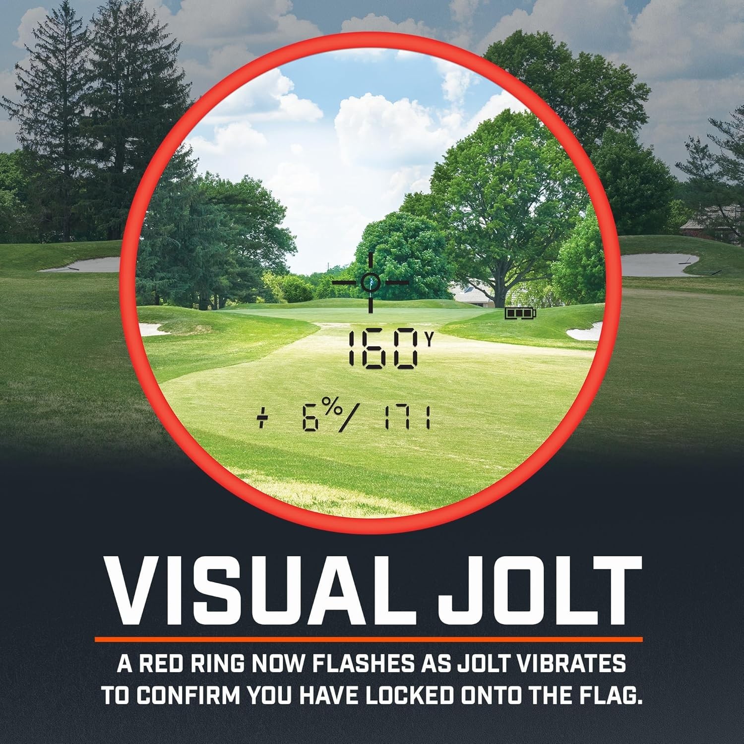 Golf Tour V6 Shift Laser Rangefinder with Slope Compensation, 1300-Yard Range