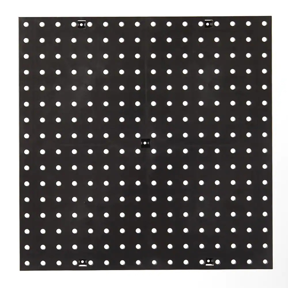 16 In. H X 16 In. W Plastic Pegboard in Black (50 Lbs.)