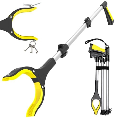 38" Extra Long Grabber Tool with 360°Rotating Anti-Slip Jaw， 38 Inch - 1PCS