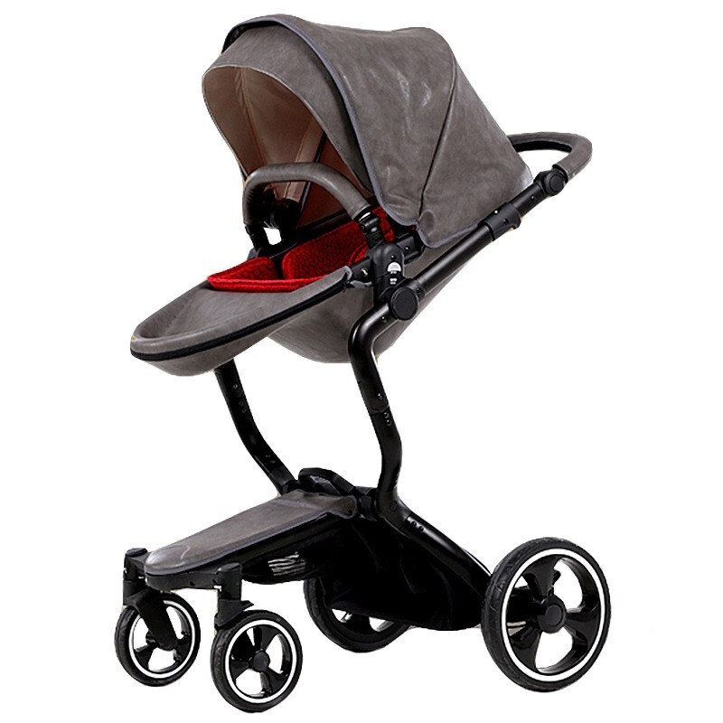 Baby stroller 2 in 1 Leather material - Luxury carriage