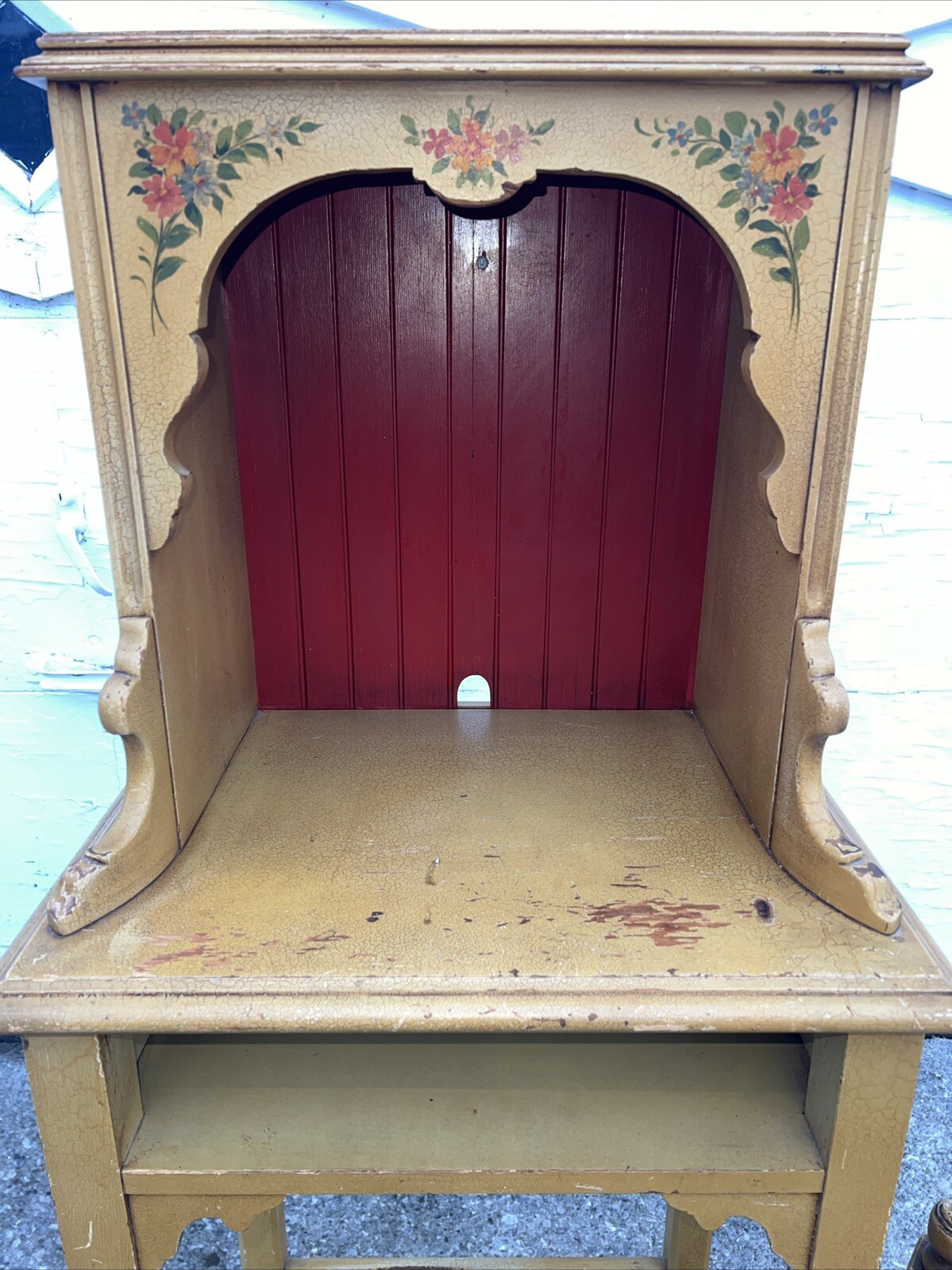 Antique Gossip Bench Telephone/Puppet/Homework Or Entryway Stand UNIQUE!
