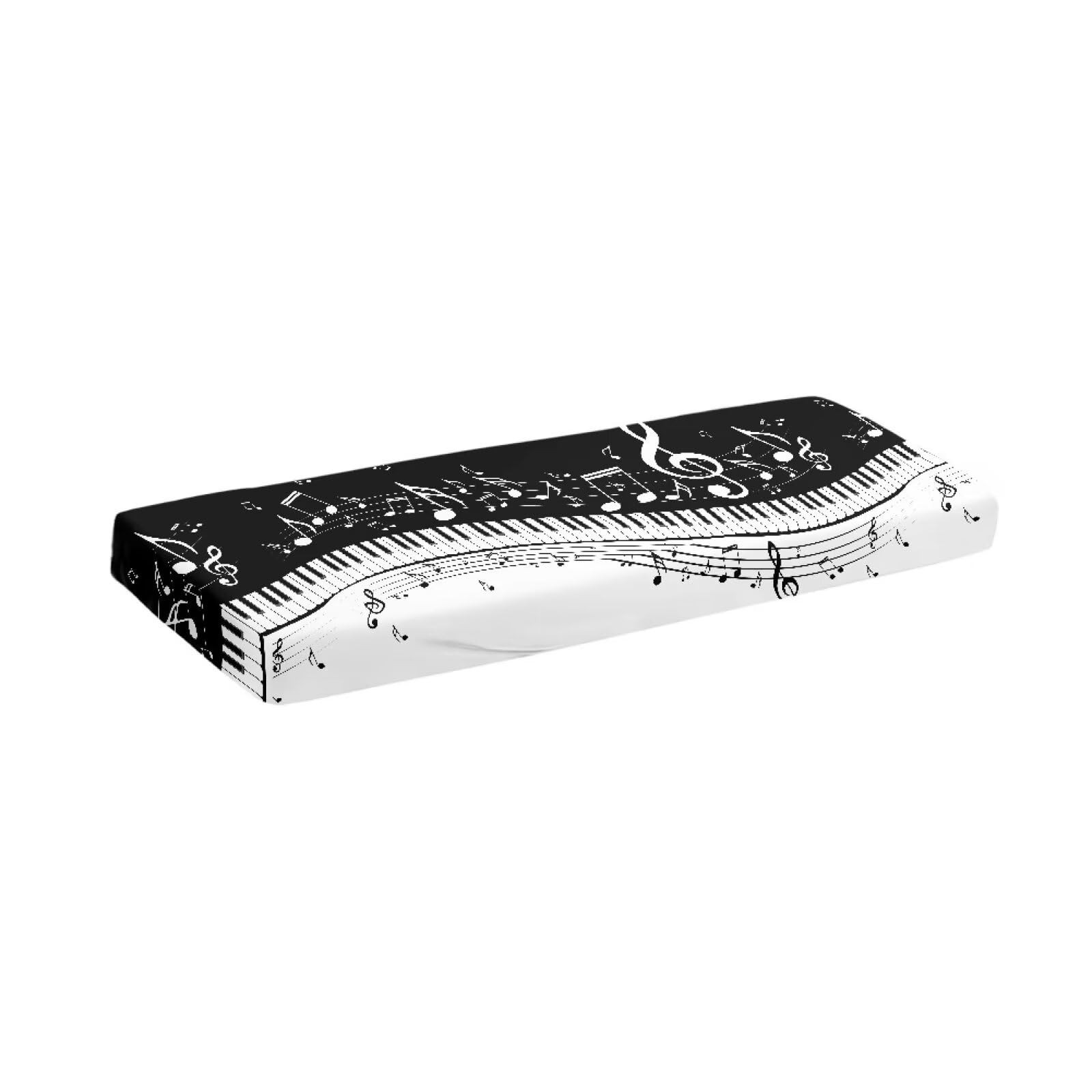 Piano Print Piano Keyboard Dust Cover 88 Keys Full Cover Piano Keyboard Cover...