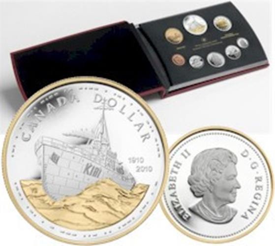 2010 Canada Double Dollar SILVER Proof Set (100th NAVY) - 1.69 oz. ASW