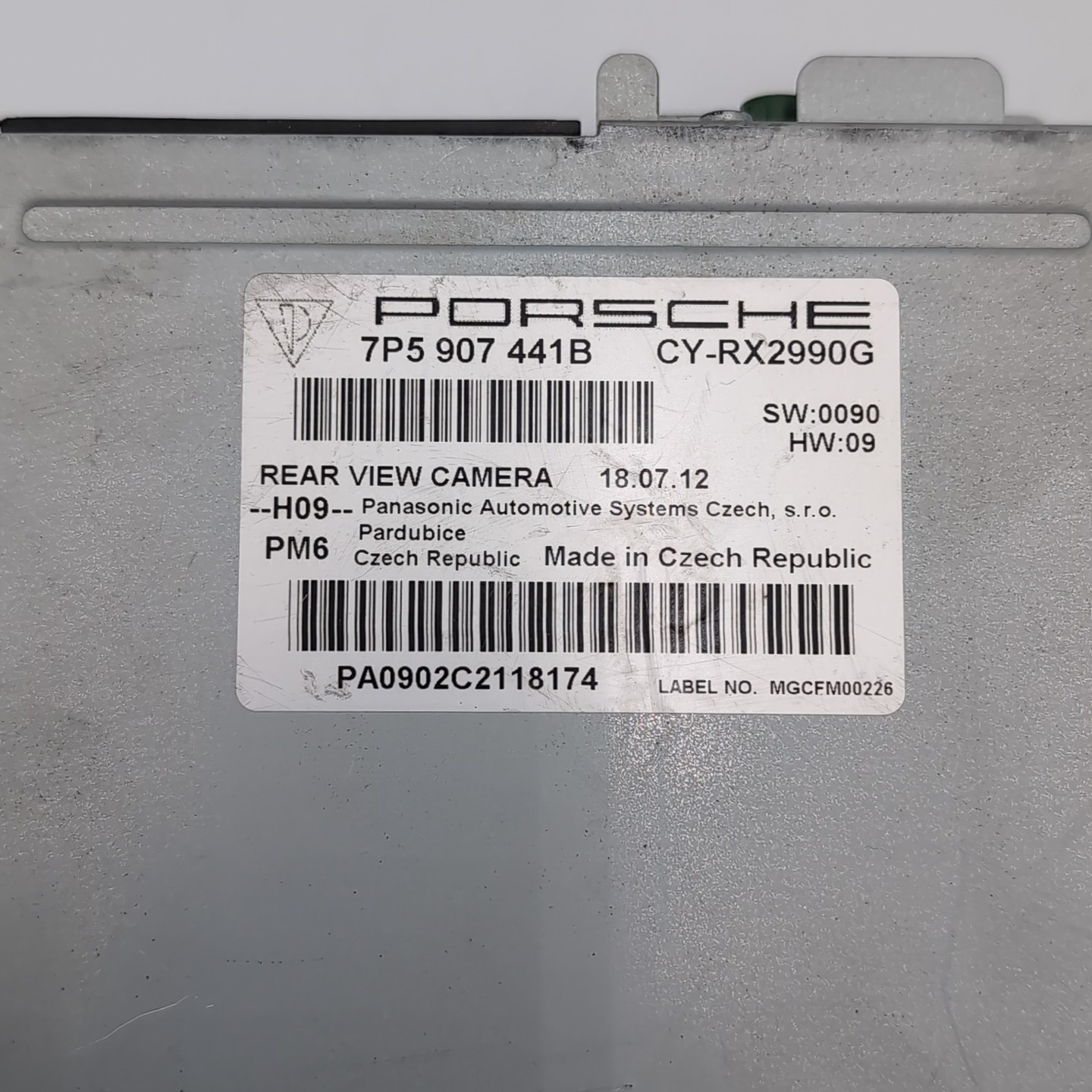 2011 - 2016 Porsche Cayenne Rear View Camera Control Module OEM 7P5907441B