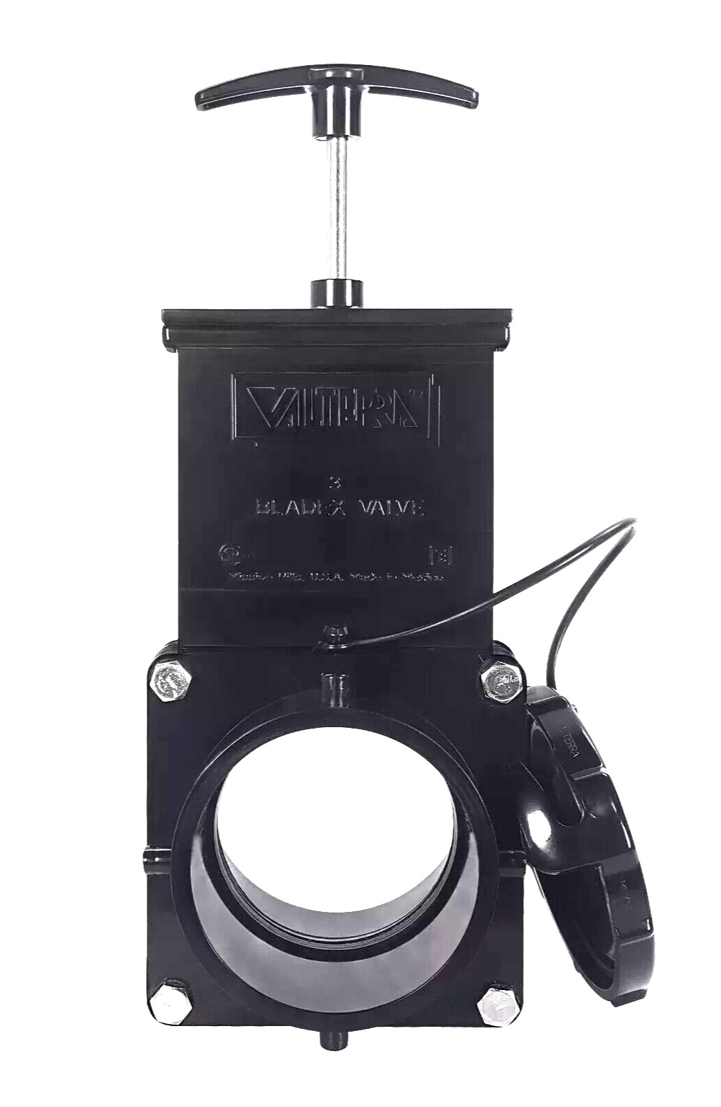 Valterra 3" RV Waste Dump Gate Valve with Cap Plumbing Termination
