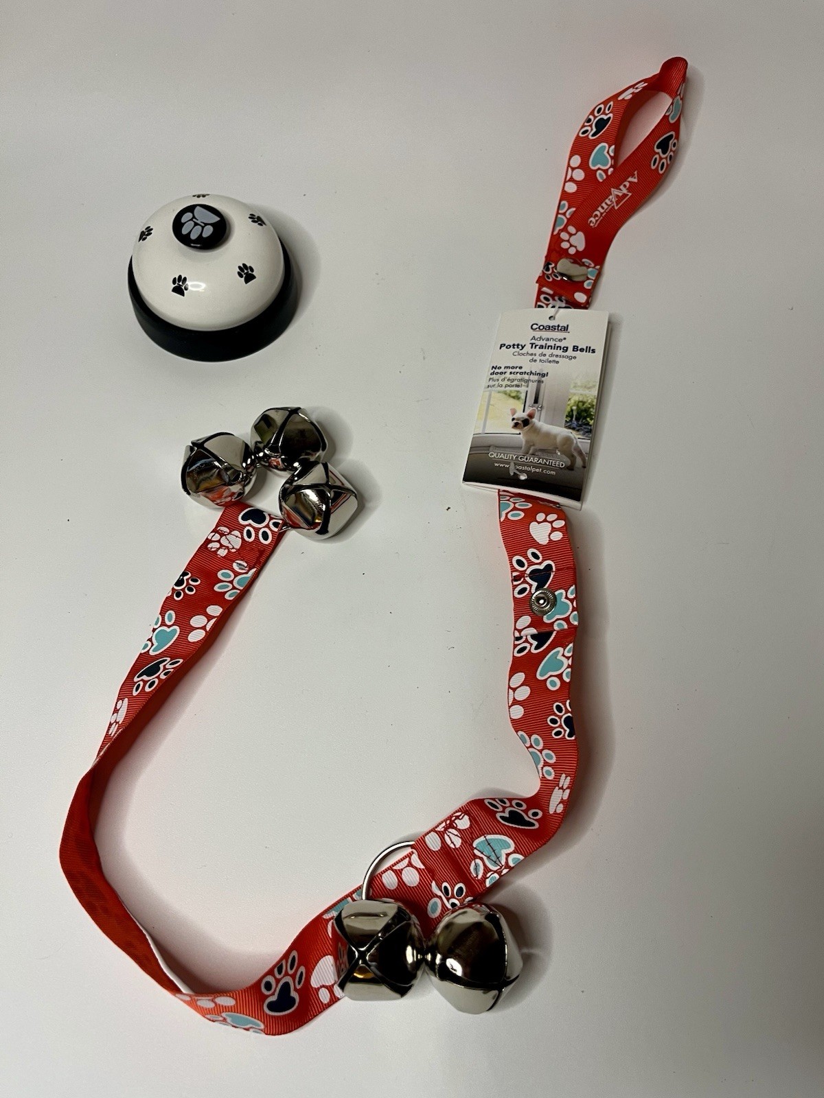 Advance Pet Potty Train Door Knob Hanger Bells + Dog Bell Custom Bundle New