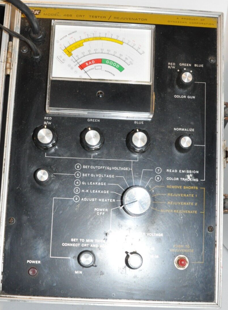 B&K Model 466 CRT Tester Rejuvenator by Dynascan AS IS Untested Powers On *READ*