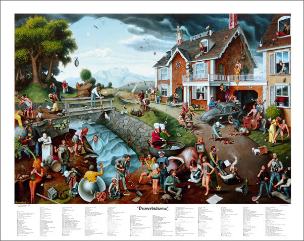 PROVERBIDIOMS by T.E. Breitenbach English Idioms Art Official 22x28 POSTER Print