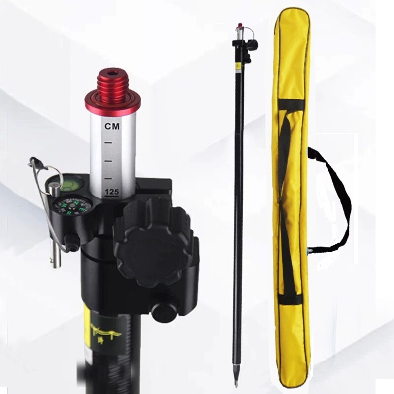 TELESCOPIC GPS GNSS POLE 2.2M RTK ROD CARBON FIBRE SURVEYING With bracket holes