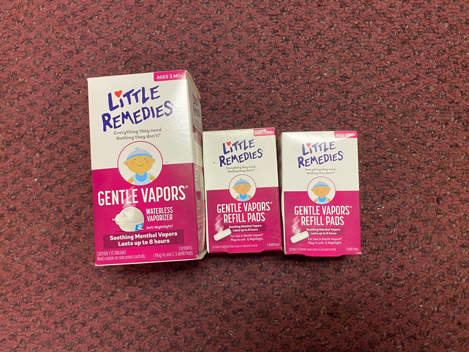 LITTLE REMEDIES Gentle Vapors Nightlight Waterless AND REFILLS