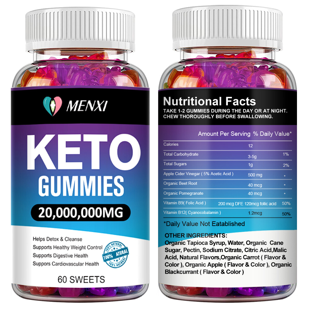 2×Keto Acv Gummies - Weight Loss, Appetite Suppressant, Liver Detox - Fat Burner