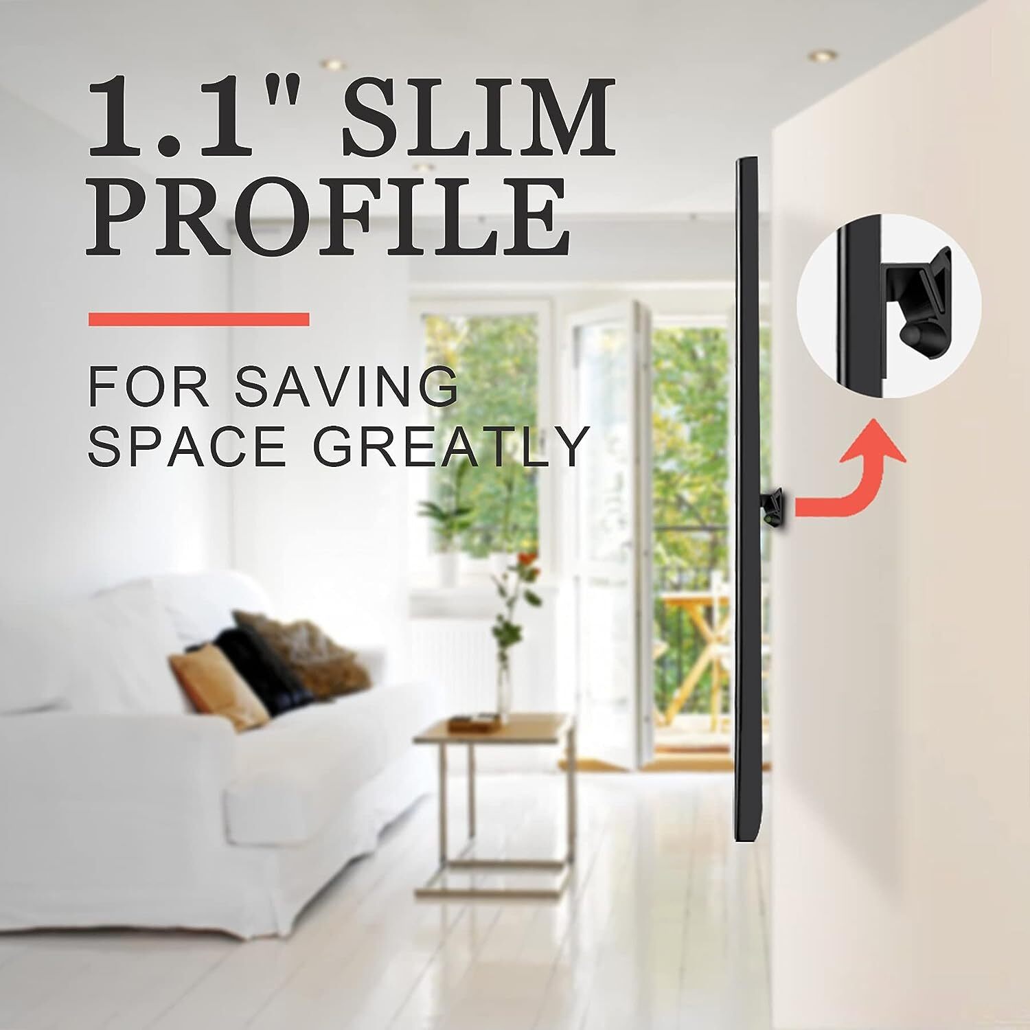 No Stud TV Wall Mount Drywall Studless TV Hanger No Damage No Drill Non Screw...