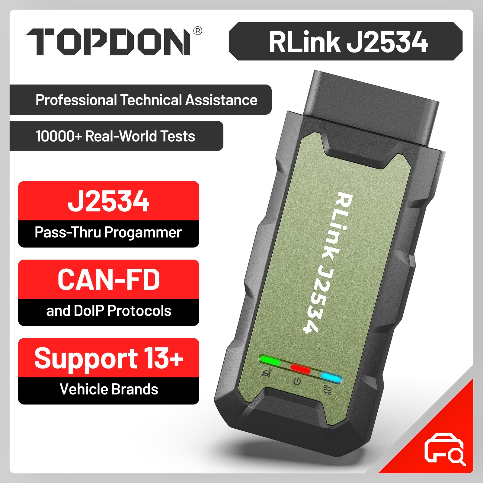 2026 TOPDON RLink J2534 Pass-Thru Programmer Enhanced VCI OE-Level Diagnostic