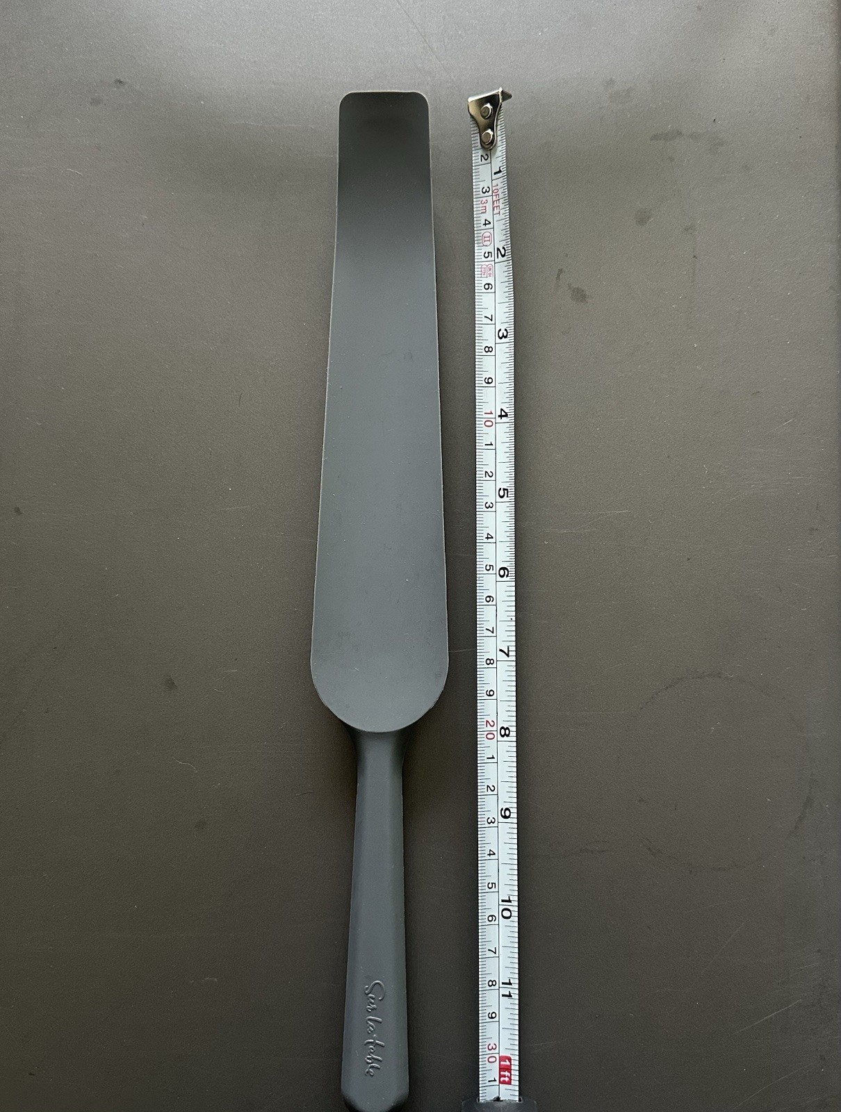 Sur La Table Silicone Blender Spatula Slim Blade Scraper Accessory Grey