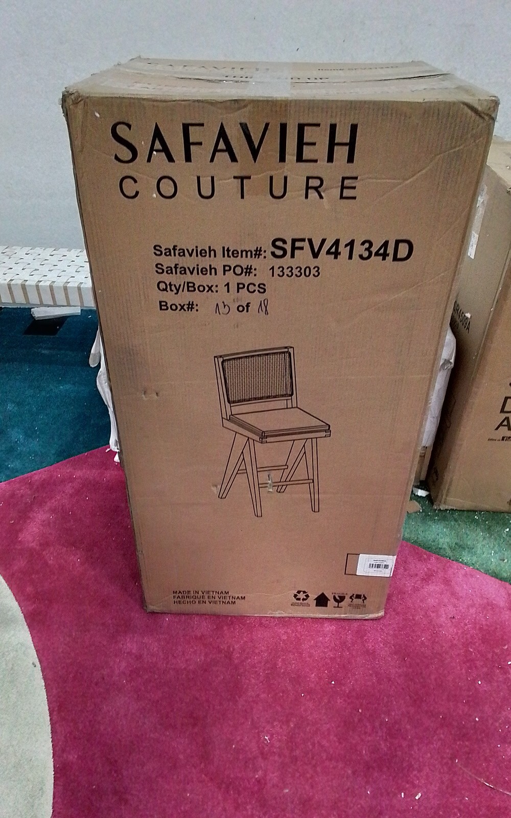 Safavieh COLETTE RATTAN BARSTOOL, Reduced Price 2172735114 SFV4134D