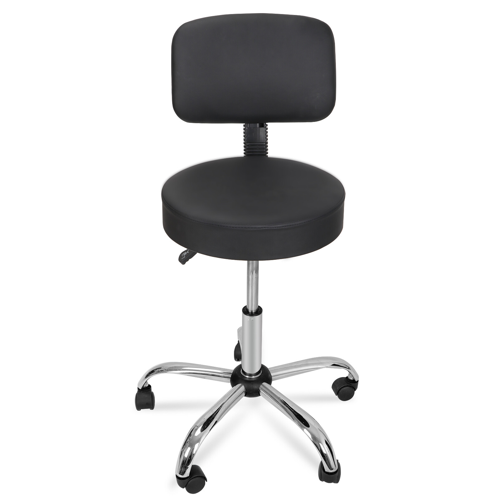 Hydraulic Rolling Swivel Hair Salon Stool Chair Adjustable Height Back Rest