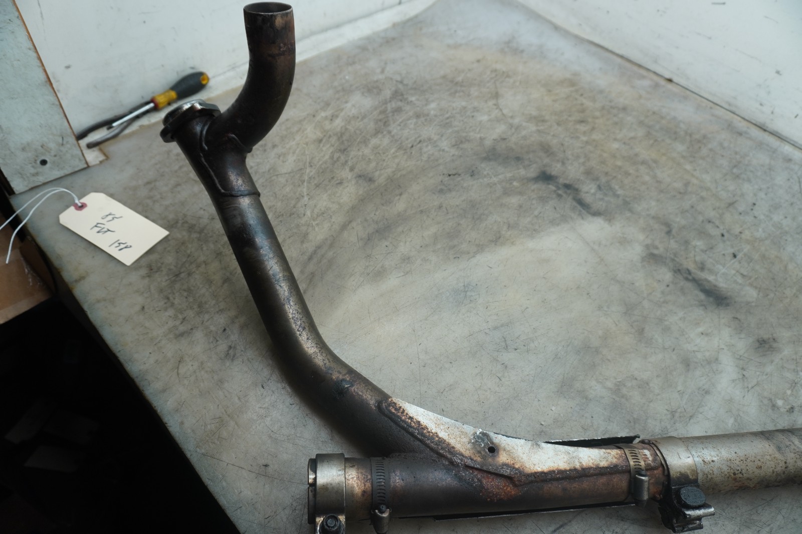 85 HARLEY DAVIDSON TOURGLIDE REAR HEADER PIPE E-158