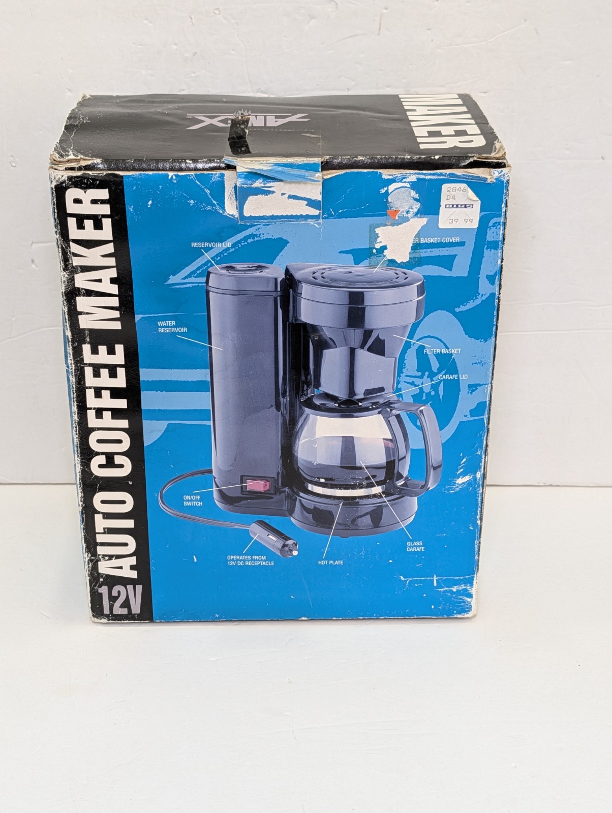 Anex 12V Portable Auto Car Truck Coffee Maker 2-4 Cups TS-373C Tailgate Camping