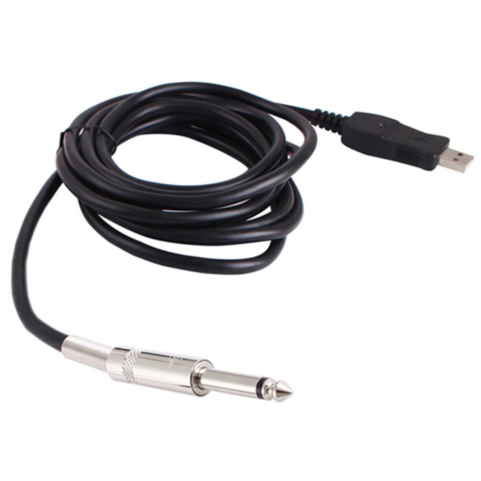 3M Guitar Bass 1/4'' USB to 6.3mm Jack Link Connection Recording Adapter Cable T