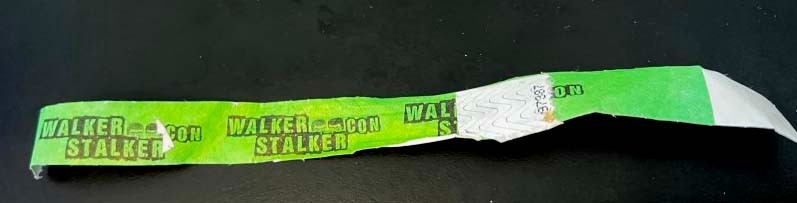 2013 Used Walker Stalker Con Tyvek Wristband Atlanta Georgia The Walking Dead