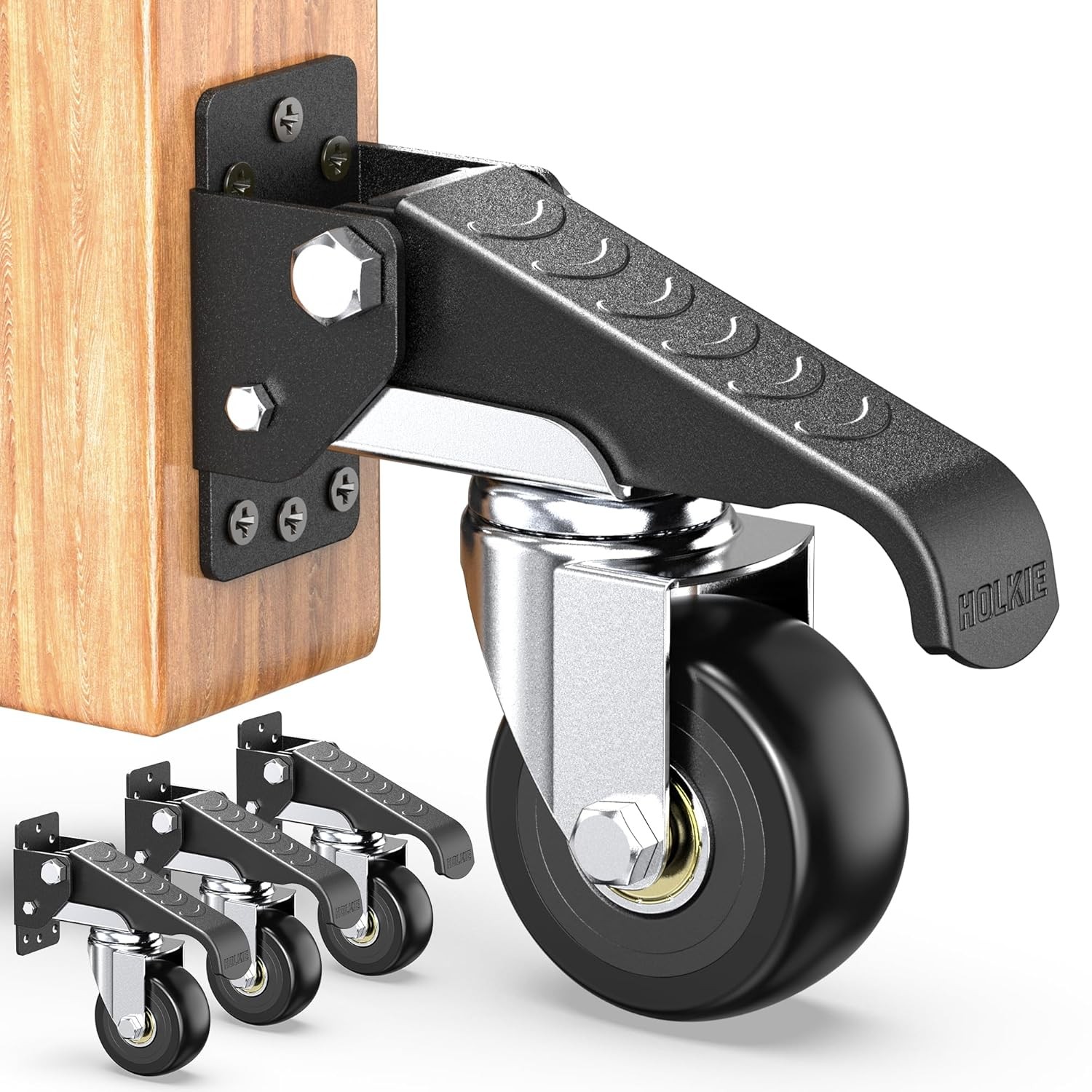 Retractable Casters w Lifting & Lowering Function Maximum Load 700 lbs 4 casters