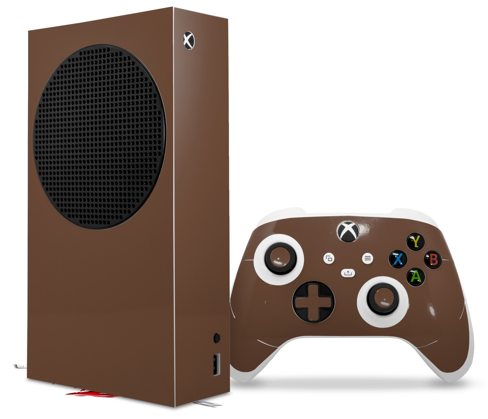 Skin Wrap for XBOX Series S Console Controller Solids Collection Chocolate Brown