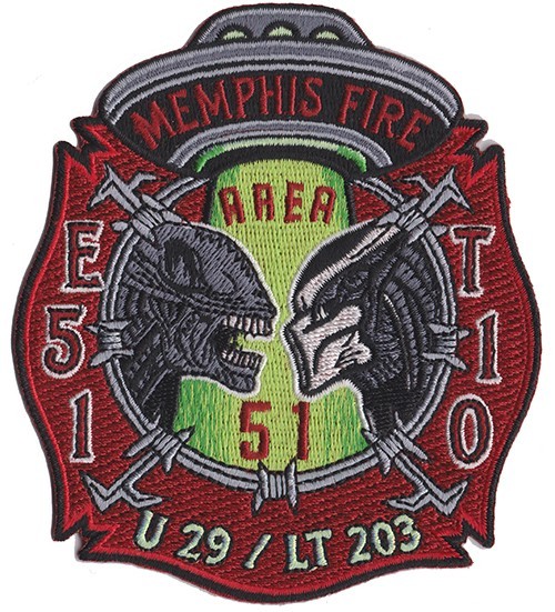 Memphis Station 51 "Area 51" Fire Patch NEW .