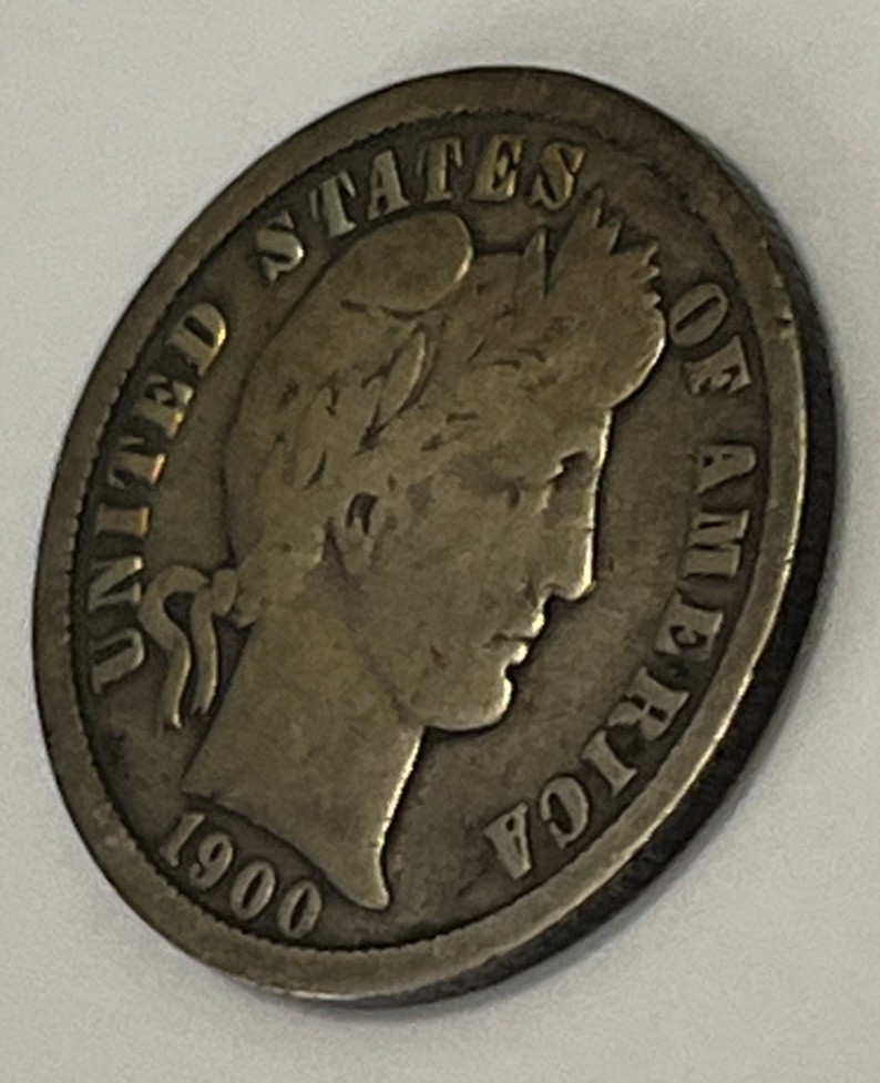 1900 O 10c Barber Dime Silver Coin