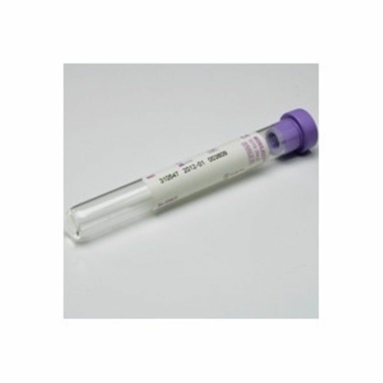 Blood Tubes Lavender Top 7 ml 100 Count Non Silicone Coated Laboratory Plasma