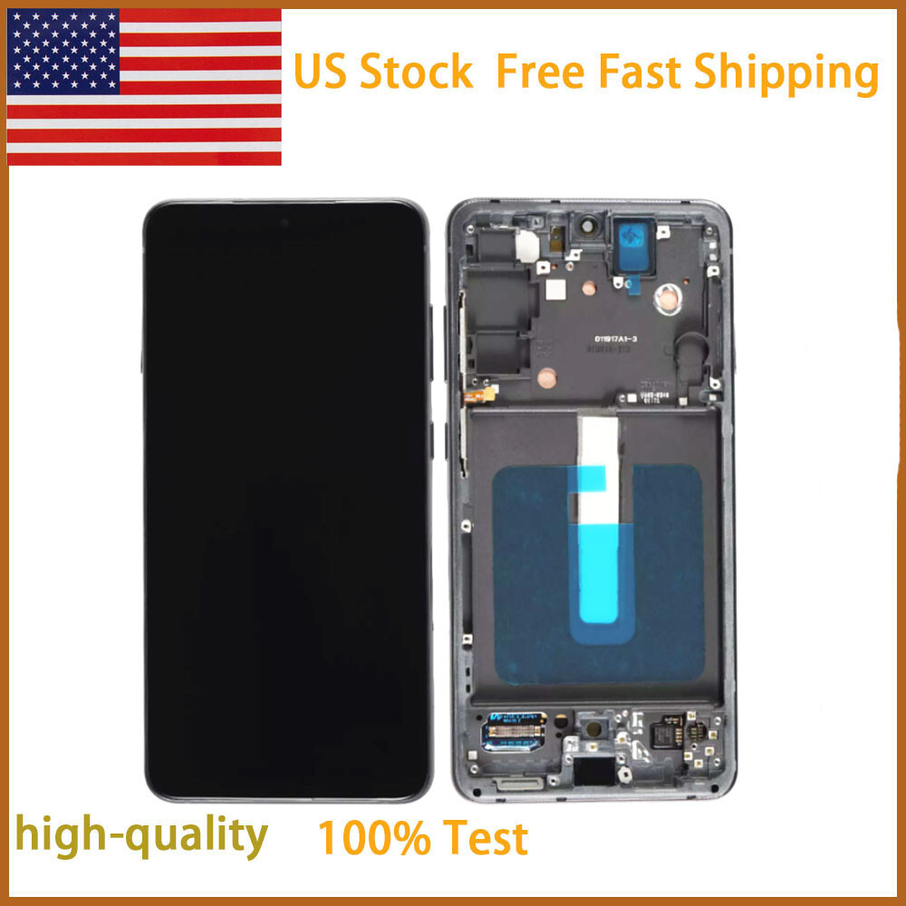 For Samsung Galaxy S21 FE SM-G990 OLED LCD Display Touch Screen Digitizer Frame