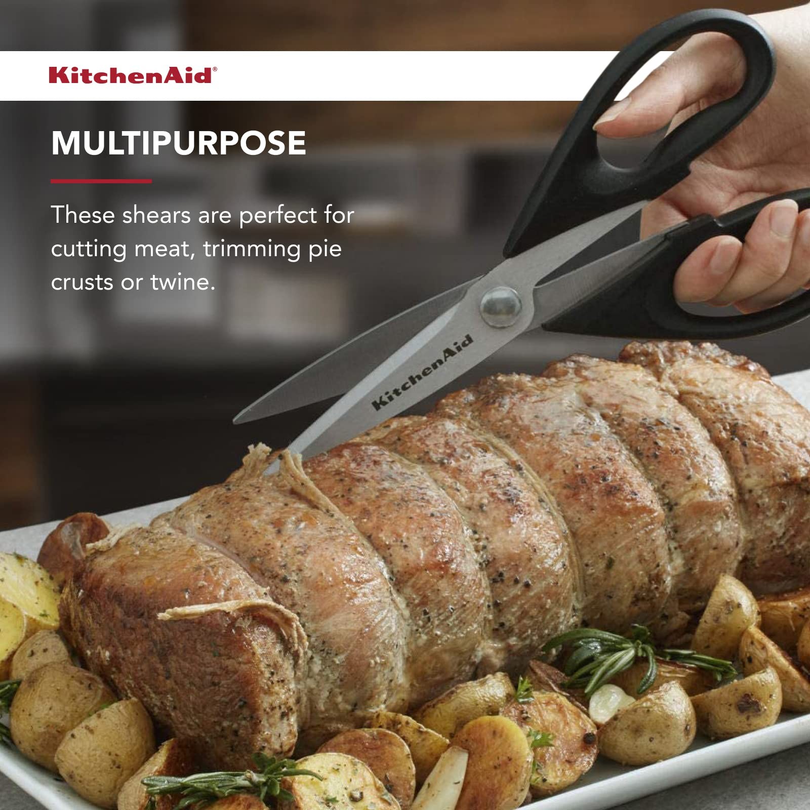 KitchenAid All Purpose Kitchen Shears with Protective Sheath Durable Stainless S