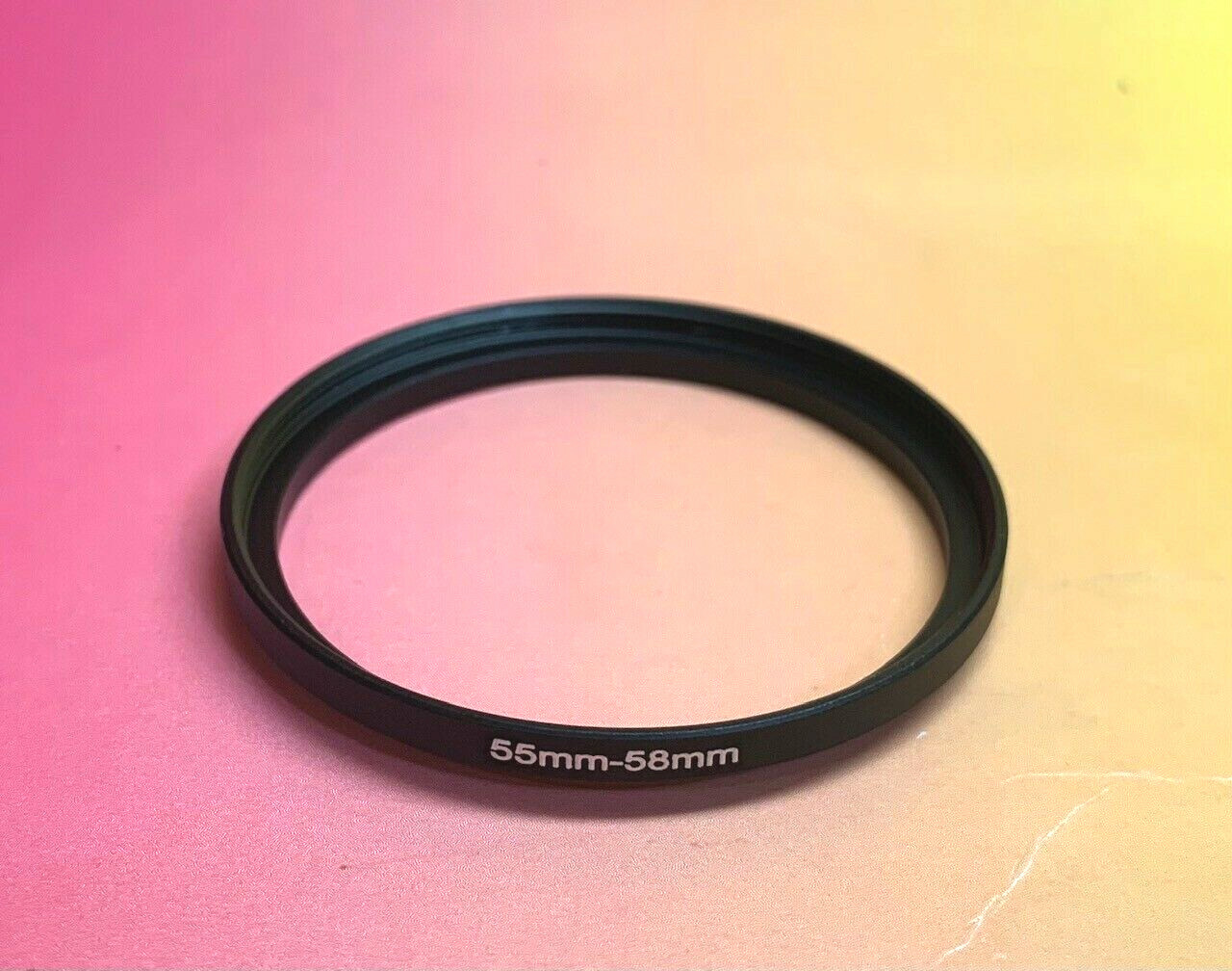 1 ADAPTER RING 55/58mm 55mm to 58 55-58mm Step Up Filter Ring 55-58 BLACK METAL