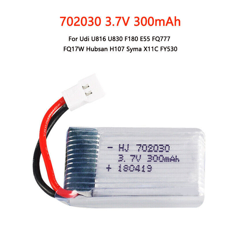 3.7v 300mah Lipo Battery For Udi U816 U830 F180 E55 Fq777 Fq17w Hubsan H107 Syma