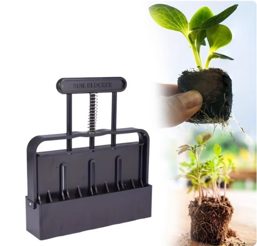 Manual Soil Block Maker: Gardening, Seeding, and Seedling-Raising Tool
