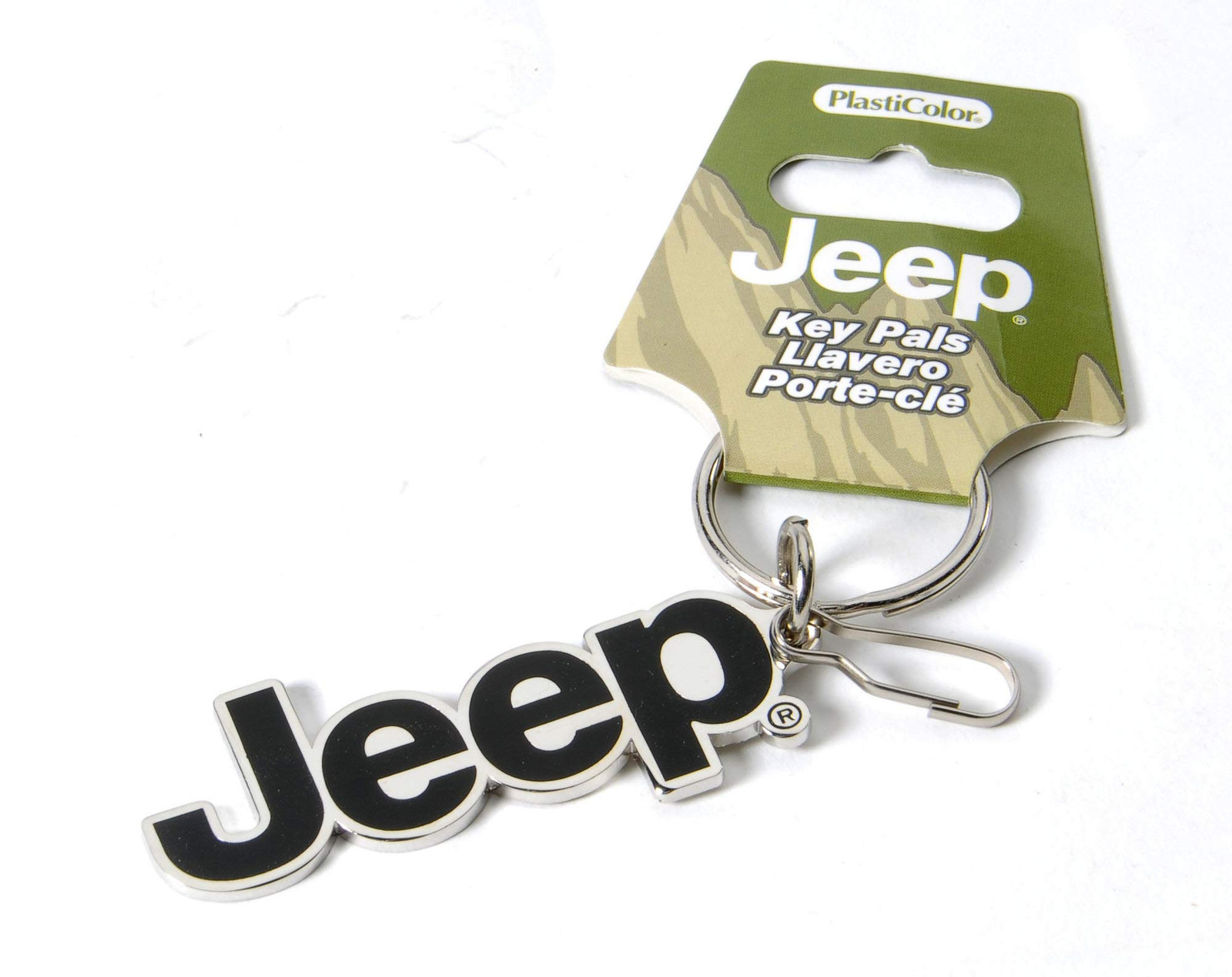 Officially Licensed Jeep Keychain Enamel Coated Multi Use Key Ring Silver