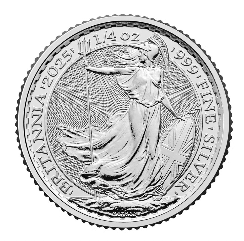 Silver 1/4 oz 7.78grams Britannia 50p 2025 Britain in Capsule .999 Royal Mint