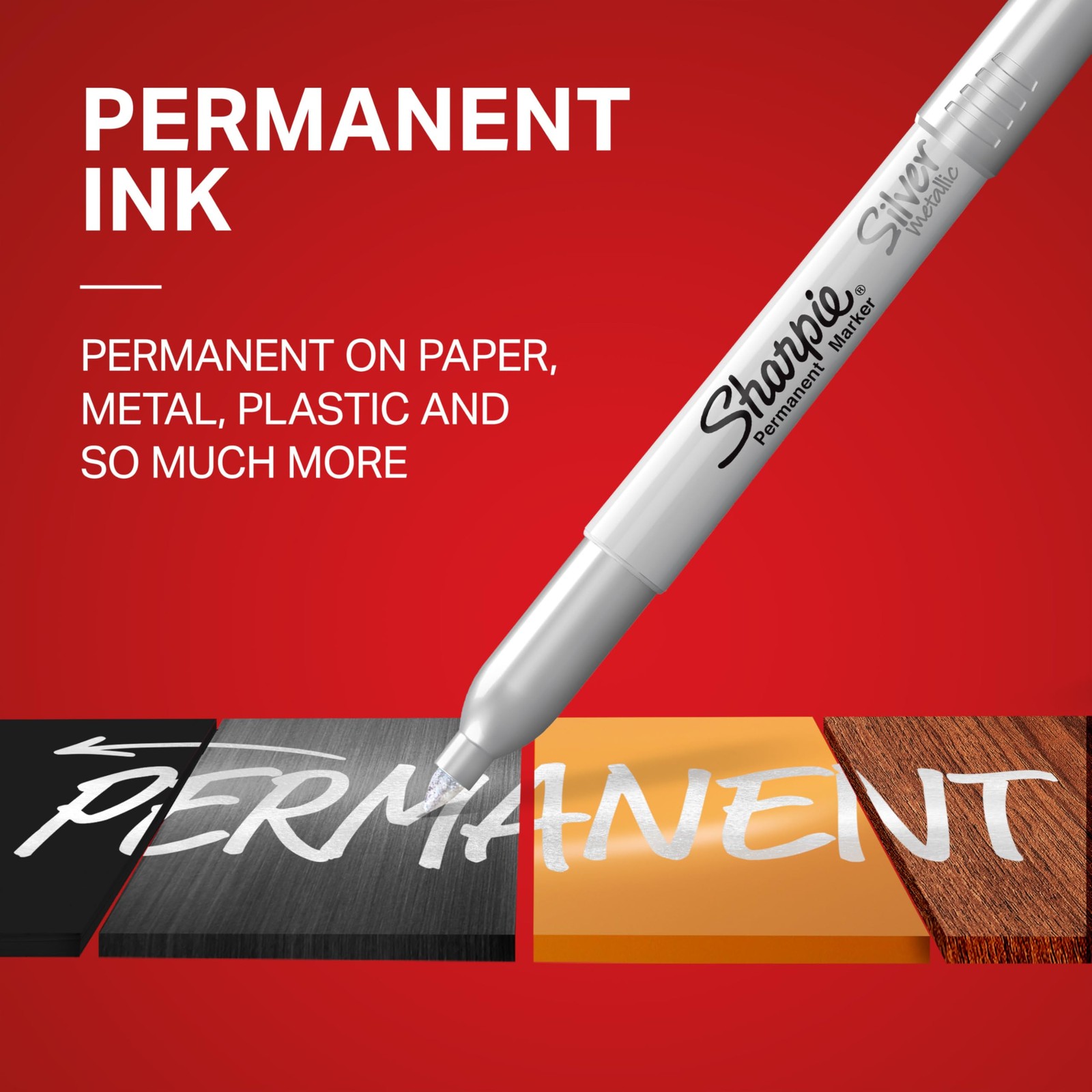 SHARPIE Metallic Permanent Markers, Fine Point, Silver, 36 Count