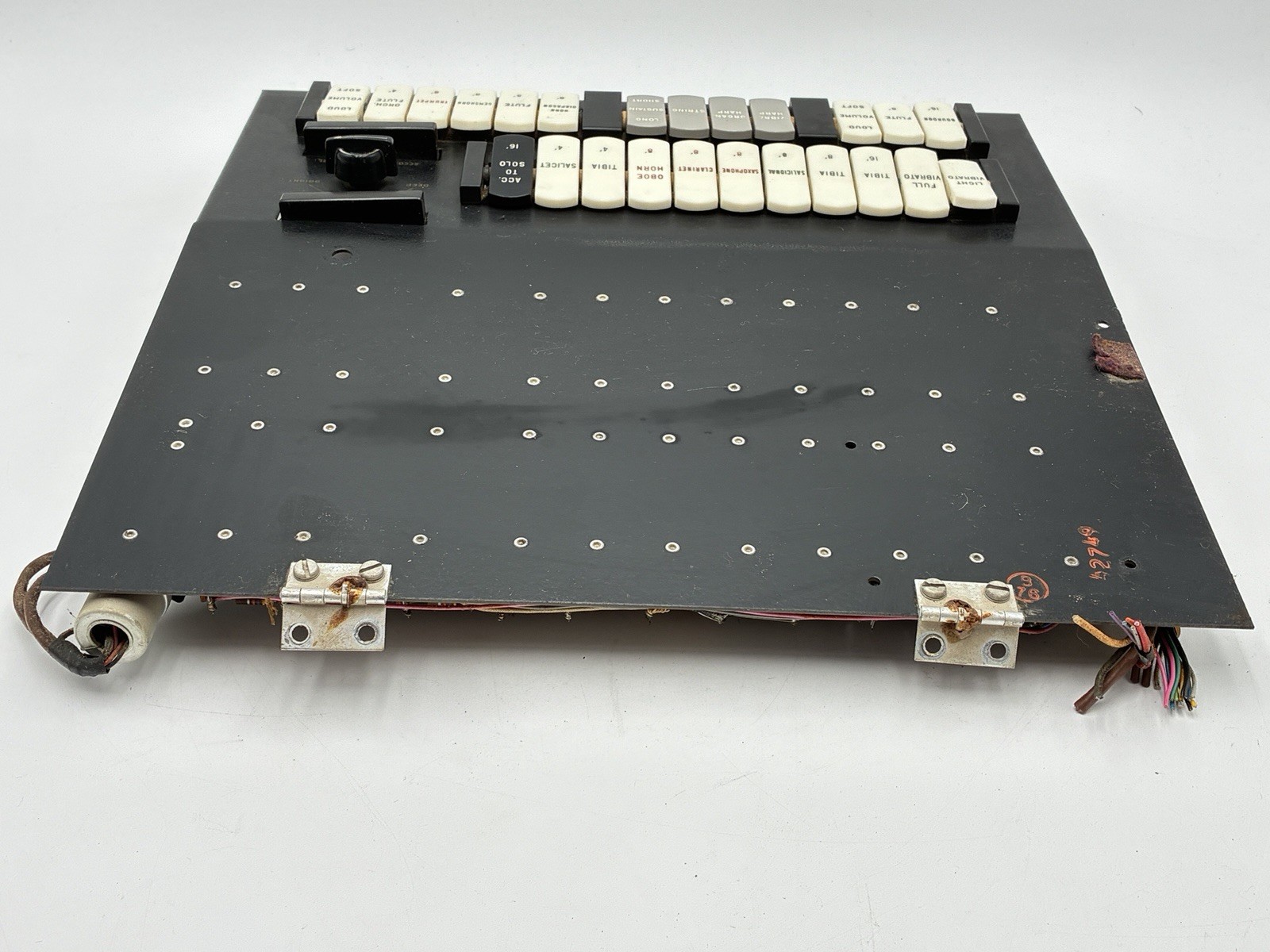 Vtg Baldwin Model 5 5A Organ Stop Tab Control Panel Assembly Levers Parts
