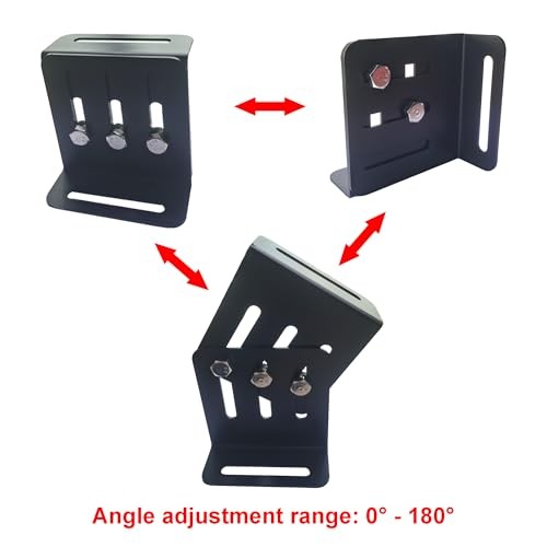 Pcs (2 Sets) Adjustable Solar Panel Tilt Mount Brackets, Heavy Duty 4 Black