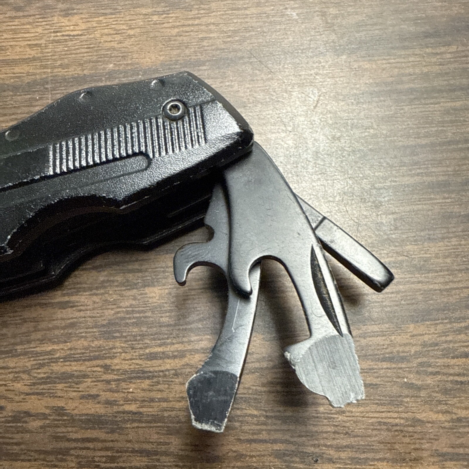 Kingmax Combination Folding Pocket Knife Multitool Black Pliers Bottle Opener