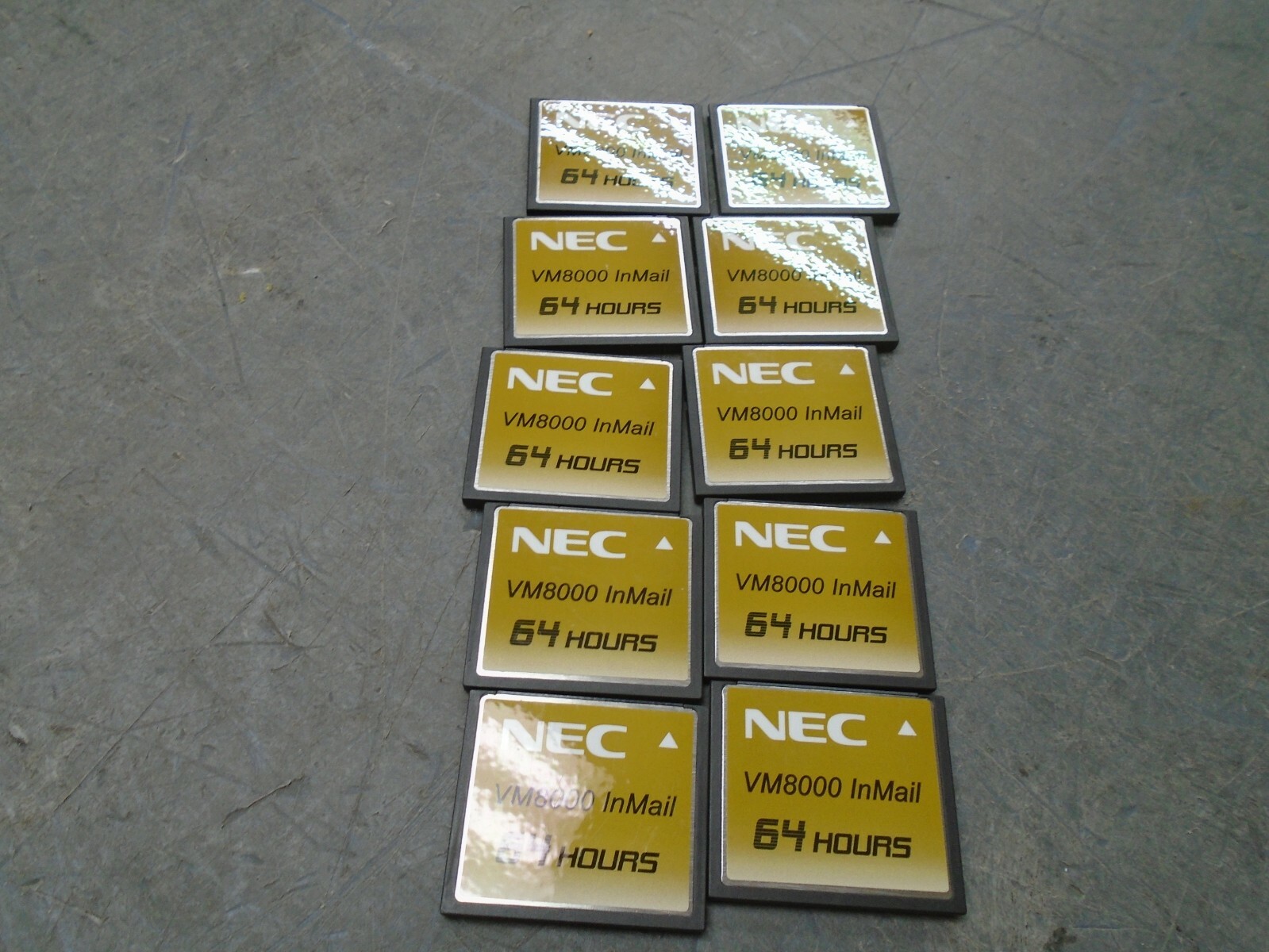 Lot of 10 NEC Univerge VM8000 InMail 64 HOUR CF cards