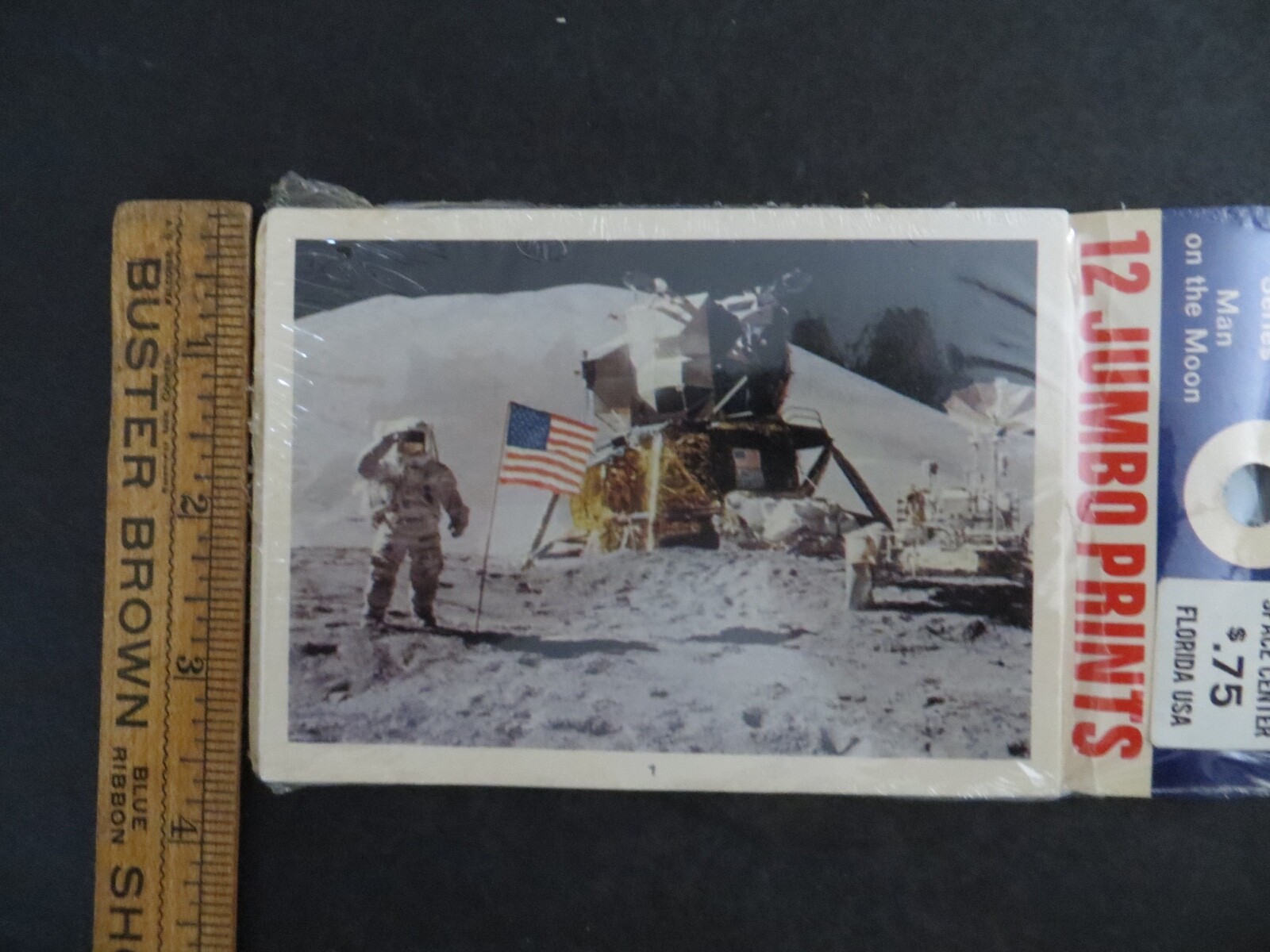 VTG NASA Man on the Moon Apollo Kennedy Space Center12 Photos Sealed Package