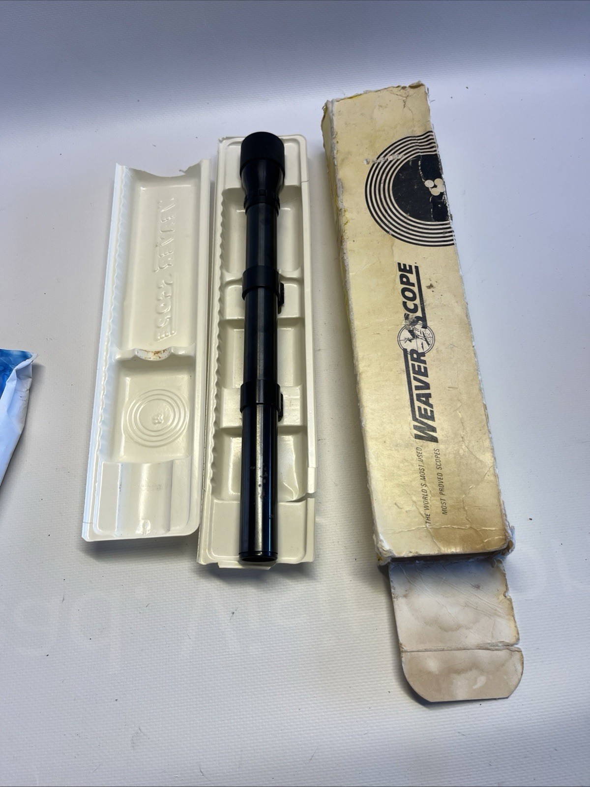 Vintage Weaver D6 Military 6X Sighting Scope No Crosshairs - NOS 7/8" Rings