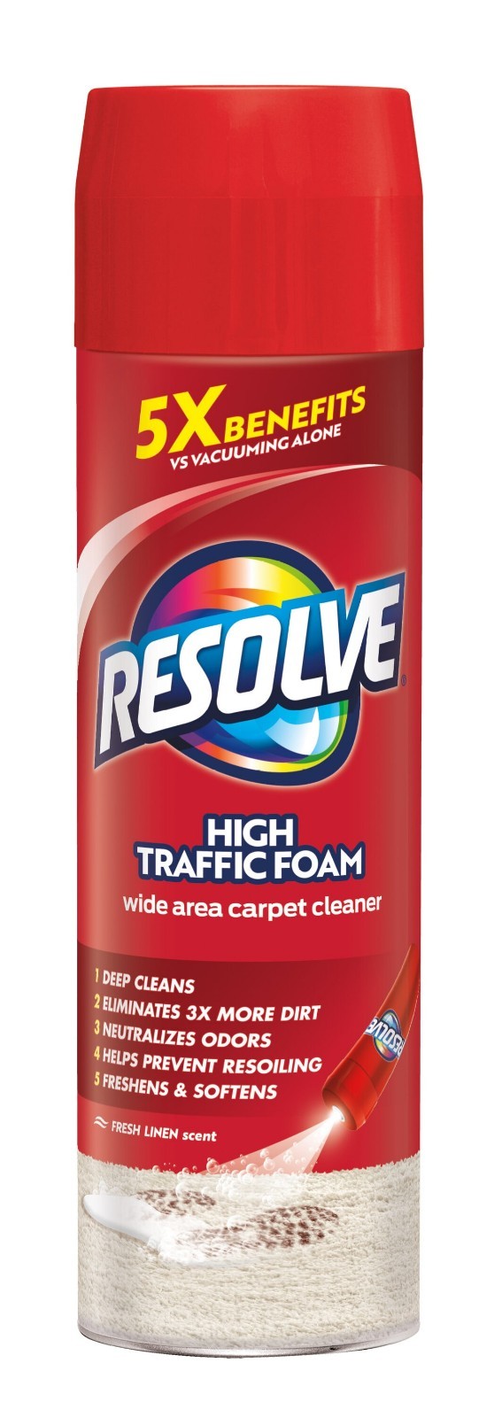 Resolve Heavy Traffic Foam Carpet Cleaner - 22 oz.
