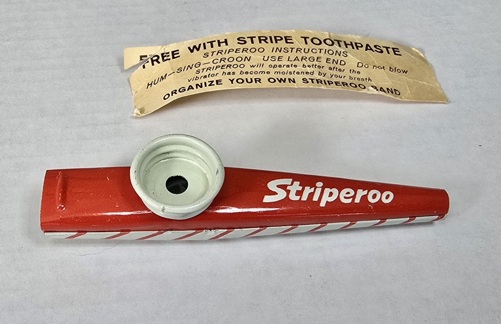 Vintage Striperoo Toothpaste Promo Toy Unused.