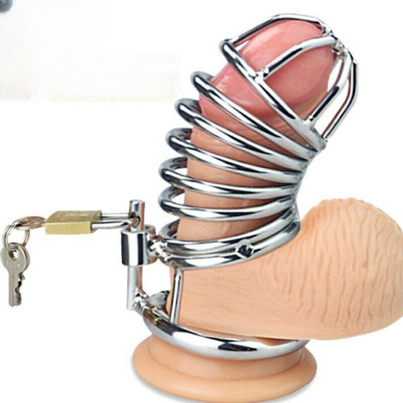 Stainless Steel Chastity Device Belt Chastity Cage Metal Chastity Lock Male Ring