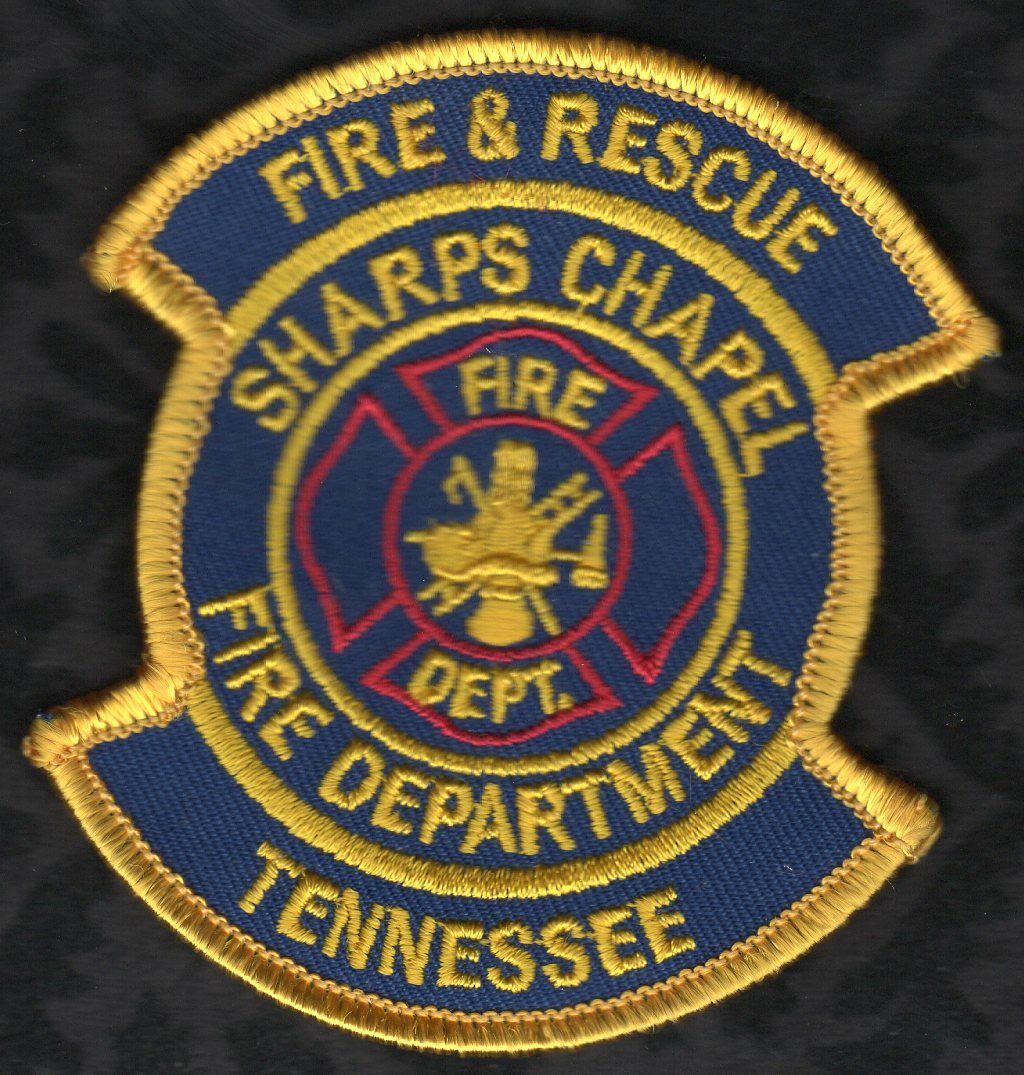 👀😜😍👌  Sharps Chapel Tennessee Fire Dept. Shoulder Patch  Fire & Rescue